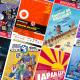 Patchwork d'affiches de salons