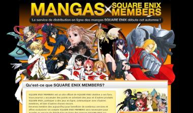 Capture du futur site de manga en ligne de Square Enix