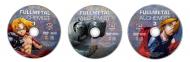 DVD 1, 2 et 3 du digipack  avec les épisodes 1 à 15 de la box collector Fullmetal Alchemist