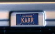 plaque d'immatriculation de KARR (ERTL : K.A.R.R. (K2000) Knight Rider - ech 1/18