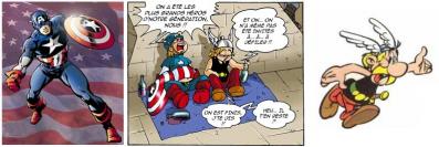 Voici la parodie de Captain América et d'Astérix