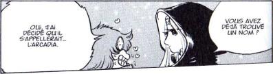 Toshiro tombe amoureux d'Emeraldas lors de sa première rencontre avec elle, alors qu'il était enfant. (Tome 4 page 93 de l'Anneau des Nibelungen)