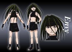 Model Sheet d'Envy (homonculus) - Fullmetal Alchemist