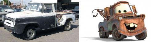Martin (Mater the Tow Truck - Pixar Cars) et une International Harvester L-170 de 1958