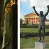 Cette statue de boufbowler est inspirée de la statue de Rocky (Wakfu)