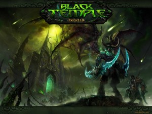 Fond d'écran de Blizzard pour le patch 2.1 où le boss final est Illidan