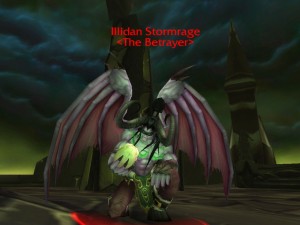 Illidan dans World of Warcraft attendant les joueurs