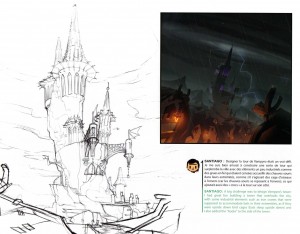 Château de Vampyro dans l'épisode 4 (Page 38 du Tome 3 de l'Art Book de Wakfu)