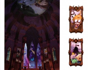 Le château de Vampyro regorge de détails (Page 42 du Tome 3 de l'Art Book de Wakfu)