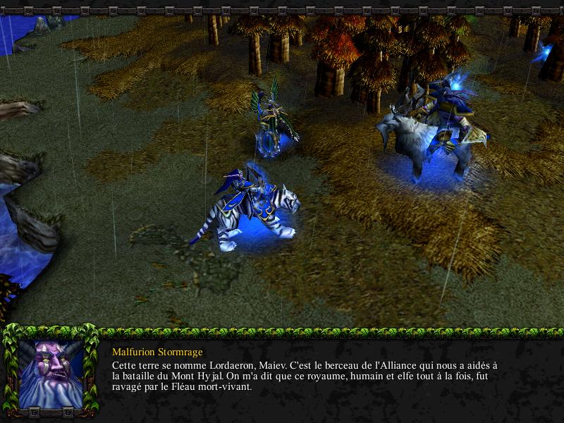 frozen_throne_elfe_de_la_nuit_lordaeron Tyrande, Malfurion et Maiev à Lordaeron