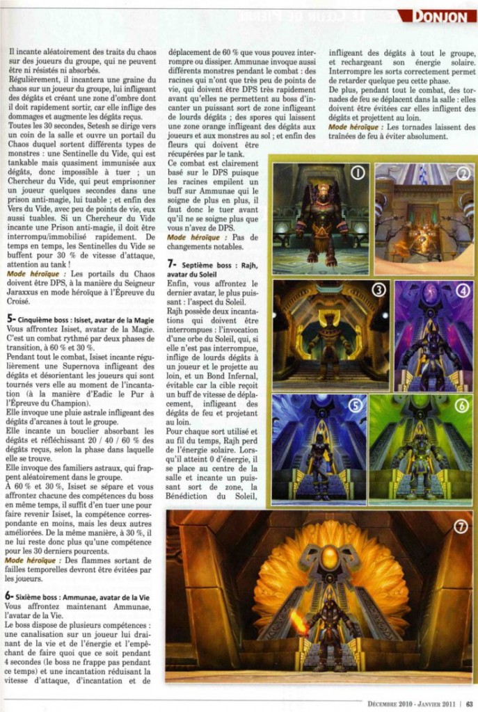 Page du Hors Série Cataclysm de Canard PC / Millenium. Exemple d'histoire Tauren.