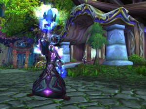 Image d'un mage elfe de la nuit dans World of Warcraft