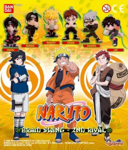 Série de Gashapons contenant des portes-clés Naruto