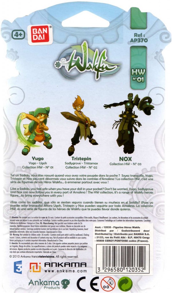 Dos du packaging de la figurine Yugo  HW N°1 (Wakfu)