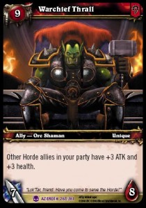 Image de Thrall dans le jeu de carte Warcraft