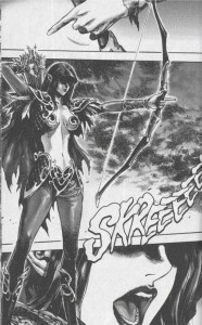 Sylvanas Coursevent (la Dame Noire, reine des réprouvés) dans le manga Warcraft le Puits solaire, tome 3 : les terres fantômes