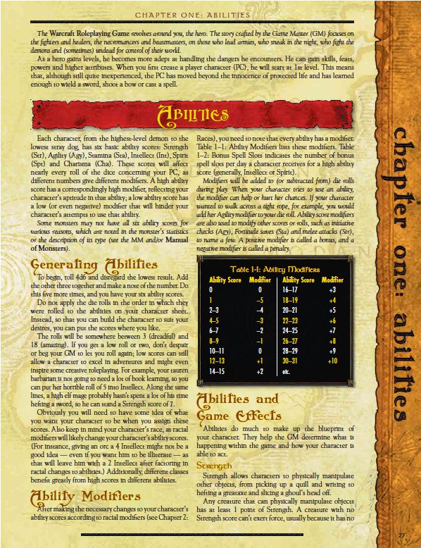 Page 1 de la section Héros du jeu de rôle papier Warcraft