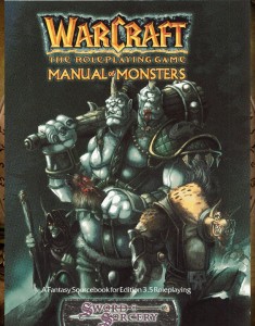 Couverture du manuel des monstres du jeu de rôle Warcraft