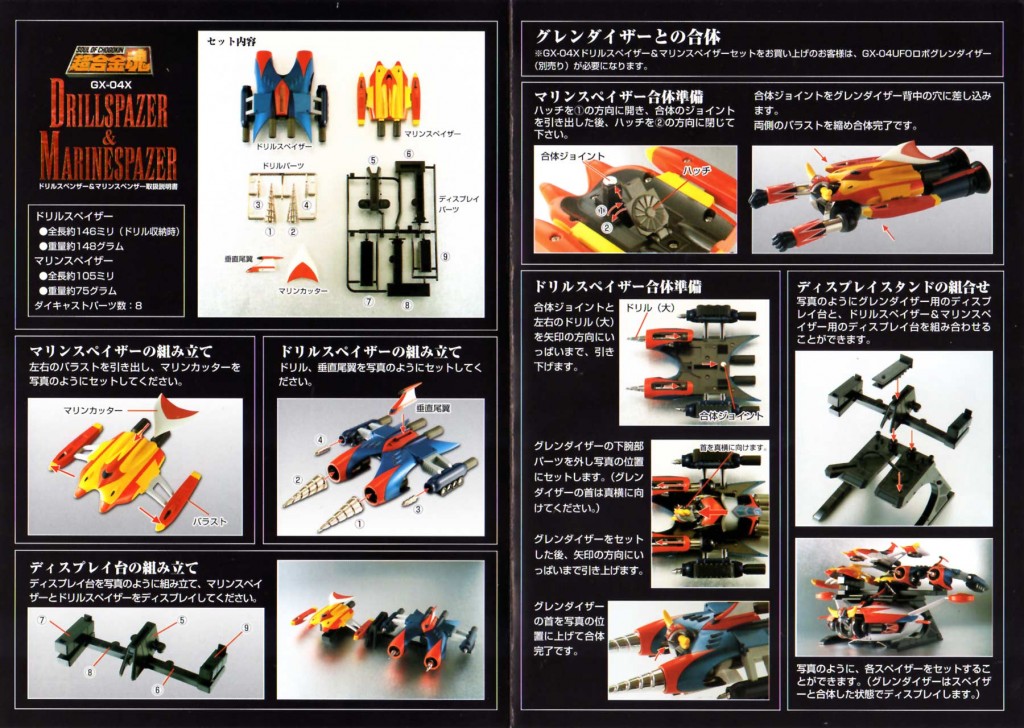 Page 17 et 18 de la notice de Goldorak Soul of Chogokin GX-04S