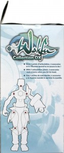 Côté droit du packaging de figurine DX de Nox (Wakfu)