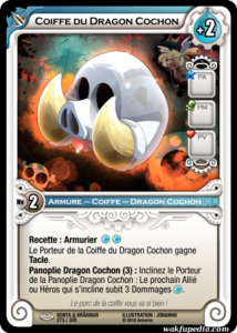 Carte Wakfu TCG de la Coiffe du Dragon Cochon