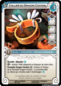 Carte Wakfu TCG du Collier du Dragon Cochon