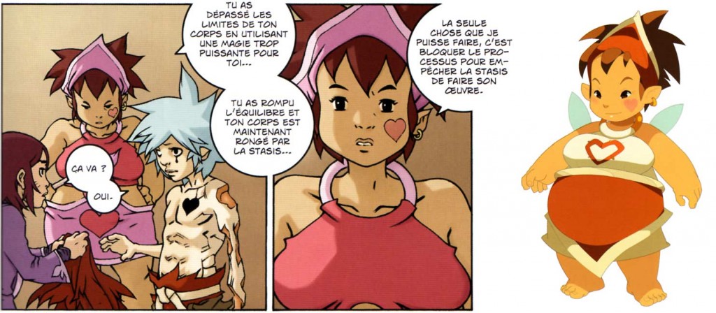 Même si son nom n'est pas dit dans la BD, il ne fait aucun doute que ce personnage est Nauséa que l'on voit dans l'épisode 7 de Wakfu