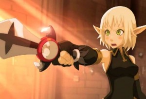 Evangelyne parvient à s'emparer de l'épée de Tristepin (Wakfu)