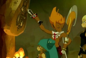 Tristepin explique que la carte à l'entrée indique la nature des pièges du donjon (Wakfu ep 32)