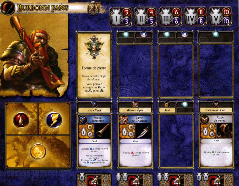 World of Warcraft jeu de plateau Jeu de plateau World of Warcraft Fiche de personnage d