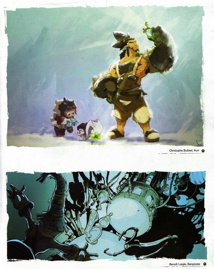 La partie bonus présente des illustrations aux styles très variés (Artbook Dofus Frigost)