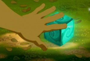 Yugo arrive a ctiver l'Eliacube en utilisant le Wakfu d'Adamaï et du dofus de Grougaloragran