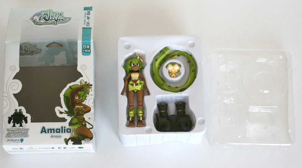 Contenu de la boîte de la figurine Wakfu DX d'Amalia