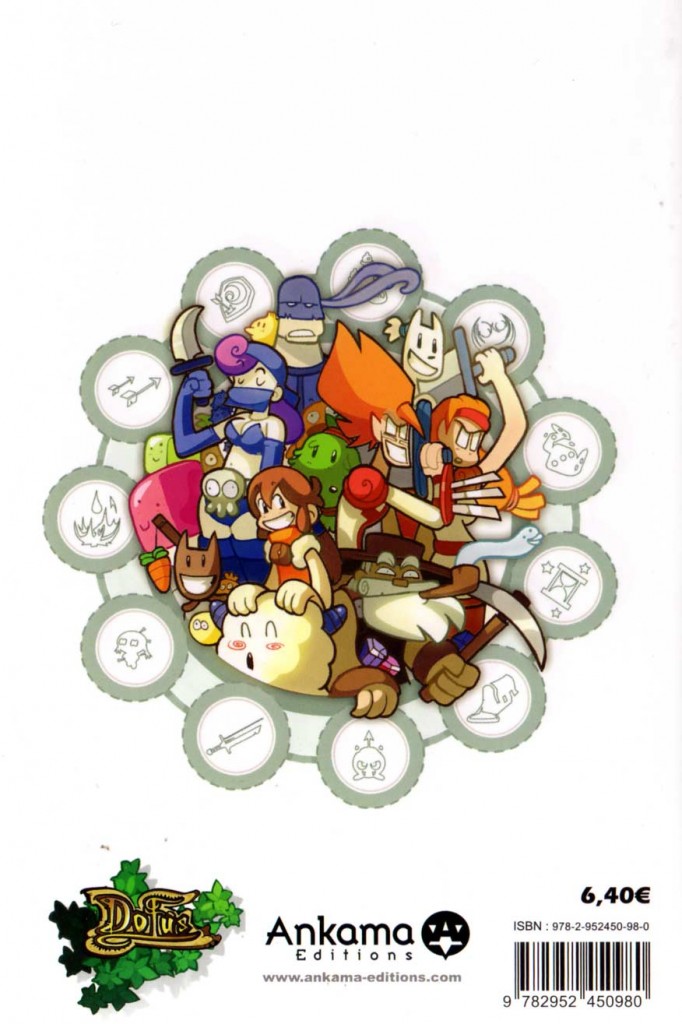 Tome 1 du Manga Dofus (dos de la couverture)