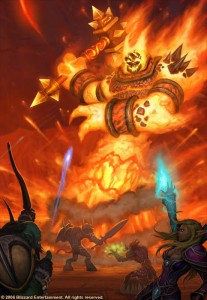 Ragnaros de Warcraft (illustrations)