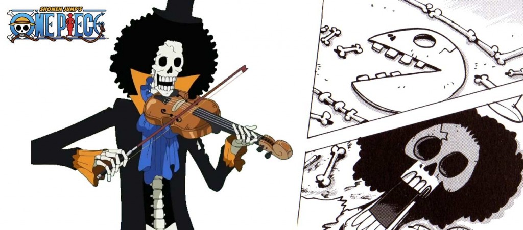 On peut voir un clin d'oeil au personnage de Brook tiré de One Piece