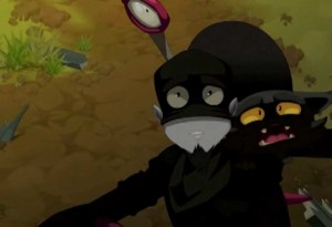 Dans la série Wakfu Grany est encore sous sa forme de chachat