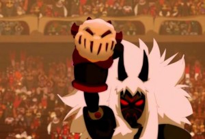 Le Boufbowler Masqué est une femme nommée Maude (Wakfu)