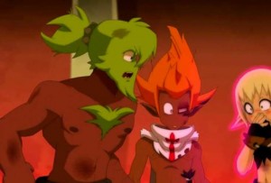 Evangelyne se retransforme en femme (Wakfu - Boufbowl)