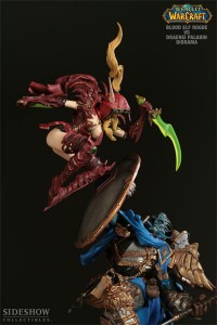 Diorama World of Warcraft / Sideshow Collectibles : Elfe de sang vs draenei