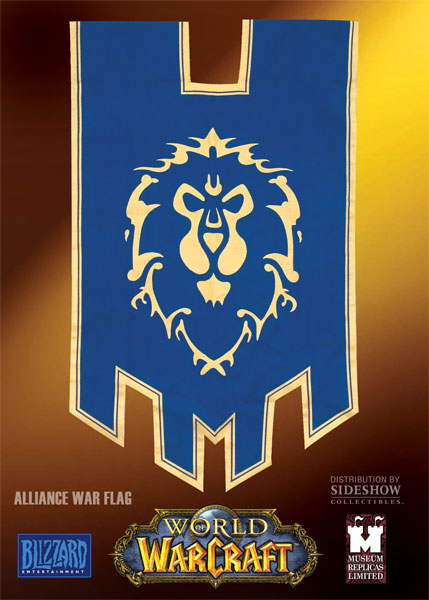 Bannière de drapeau de Cosplay, 96x65cm, Version la magie des yeux de  Dalaran, Alliance Lion & Horde, film de jeu