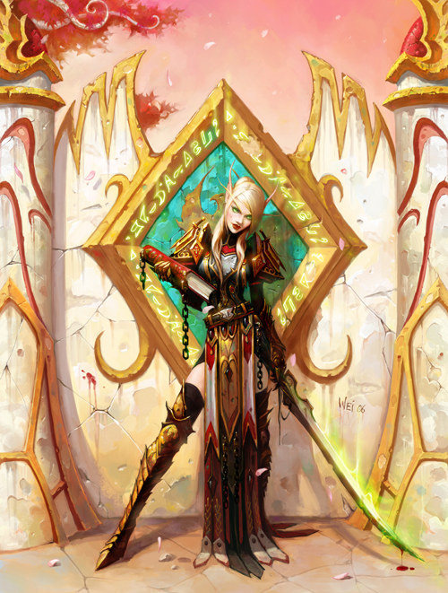 World of Warcraft : image d'un paladin elfe de sang