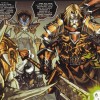 Après la trahison de son fils Renault, Alexandros Mograine rejoint le Fleau en chevalier de la Mort  (Bande-dessinee World of Warcraft - Porte-Cendres)