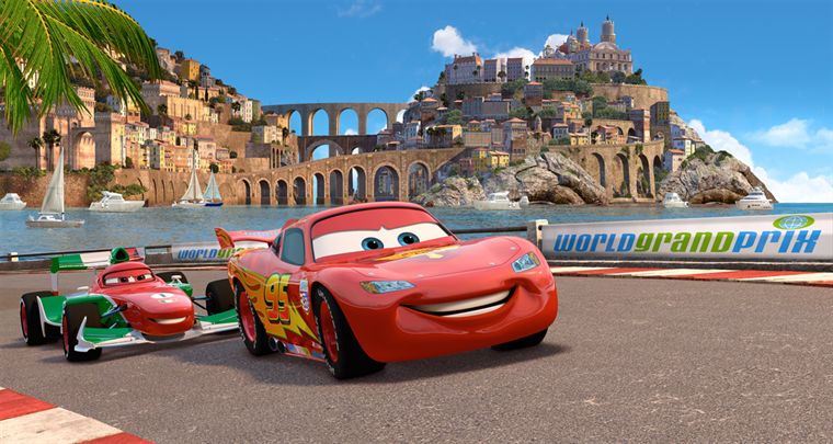 Francesco Bernoulli affronte Flash McQueen (Pixar)