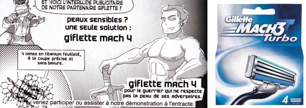 l’épée Giflette Mach 4 est une parodie des rasoirs Gilette Mach 3 (Dofus Arena)