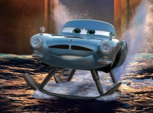 Finn McMissile peut se transformer en bateau hydroglisseur  (Cars - Pixar)