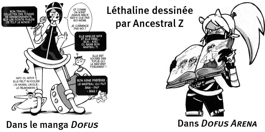 Lethaline Sigisbul : Comparaison de design entre Dofus et Dofus Arena