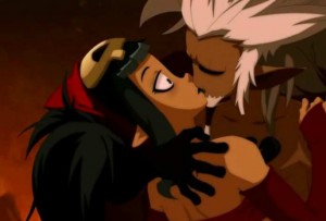 Kriss était amoureux de Maude et l'a embrassé (Wakfu)