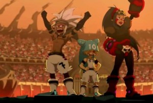 Maude, Kriss la Krass et Yugo ont remporté la victoire (Wakfu)