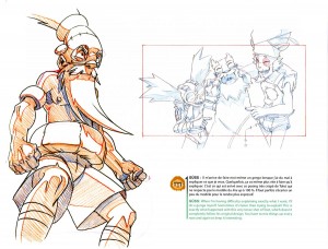 Poses clé de Tolot du Real Boitar (Art book Wakfu 5)